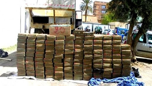 Démantèlement d’un réseau de trafic de stupéfiants et saisie de 900 kg de kif durant le 1e trimestre 2016 (GN)