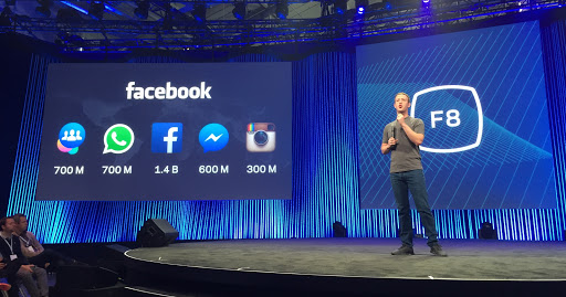 Nouveautés annoncées au Facebook f8 : bots messenger, VR, vidéo, bouton enregistrer, partage de citations…