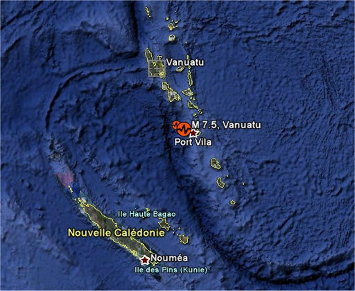 Séisme de magnitude 7,2 au large du Vanuatu