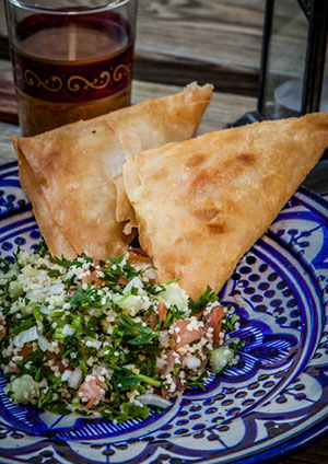 Bricks de chèvre chaud et petite salade
