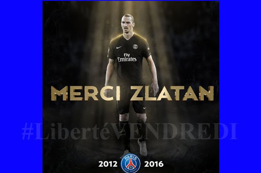 Football: Zlatan Ibrahimovic annonce son départ du Paris SG