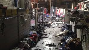 Incendie dans un Marché au centre ville de Djelfa