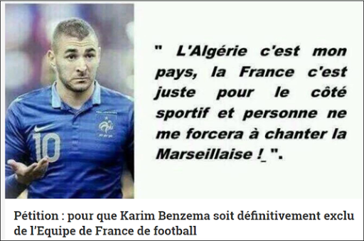 Les citations déformées de Karim Benzema sur l’équipe de France et l’Algérie