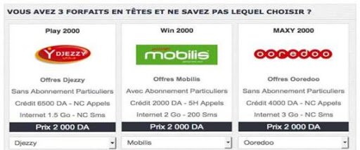 Une première en Algérie, le site WebStar-Electro lance un « comparateur de forfaits mobiles »