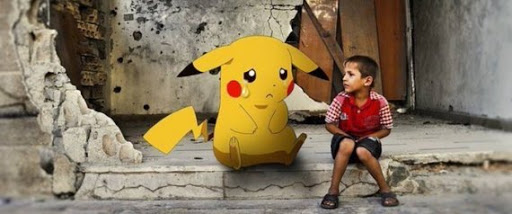 En Syrie, des Pokémons en larmes parmi les ruines