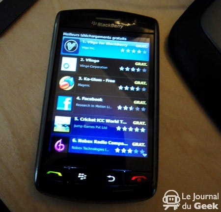 AppWorld de Blackberry disponible en France