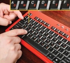 Clavier Hunt and Peck avec alphabet traditionnel