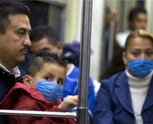 Des écoliers affectés par la grippe porcine