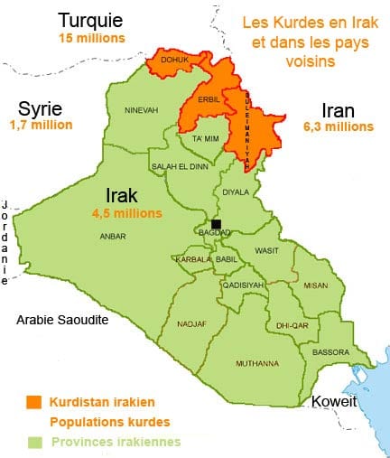 Irak : Les principales forces politiques kurdes