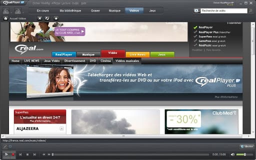 Real Player SP disponible et encode les vidéos Flash