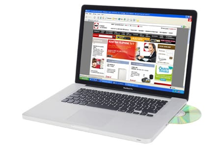 Un MacBook tournant sous Windows XP par Darty