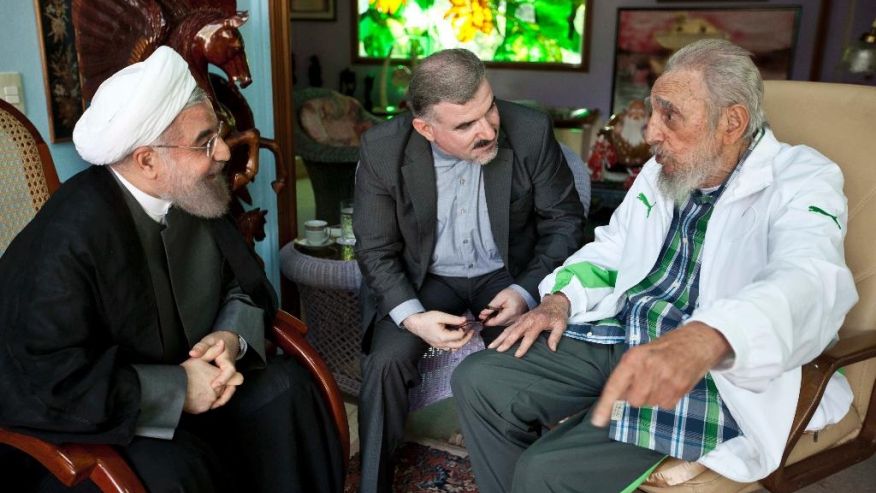 Castro récidive et met son survêtement de l’équipe de l’Algérie pour rencontrer Rohani