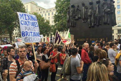 Londres: Marche de solidarité avec les réfugiés.