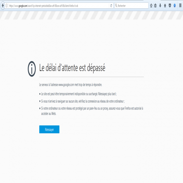 Connexion Internet perturbée en Algérie, Google complètement inaccessible