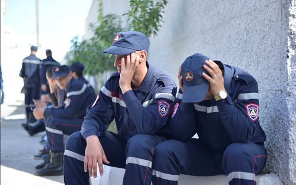 Deuxième jour de grève des pompiers de Constantine