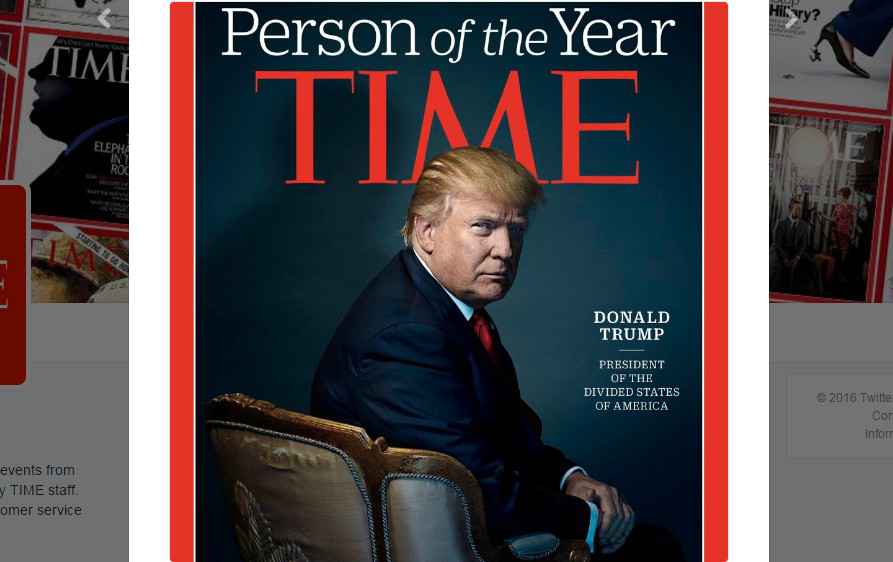 Donald Trump désigné Personnalité de l’année 2016 par Time