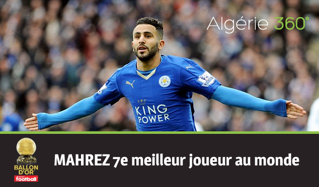 Riyad Mahrez classé 7ème meilleur joueur au monde