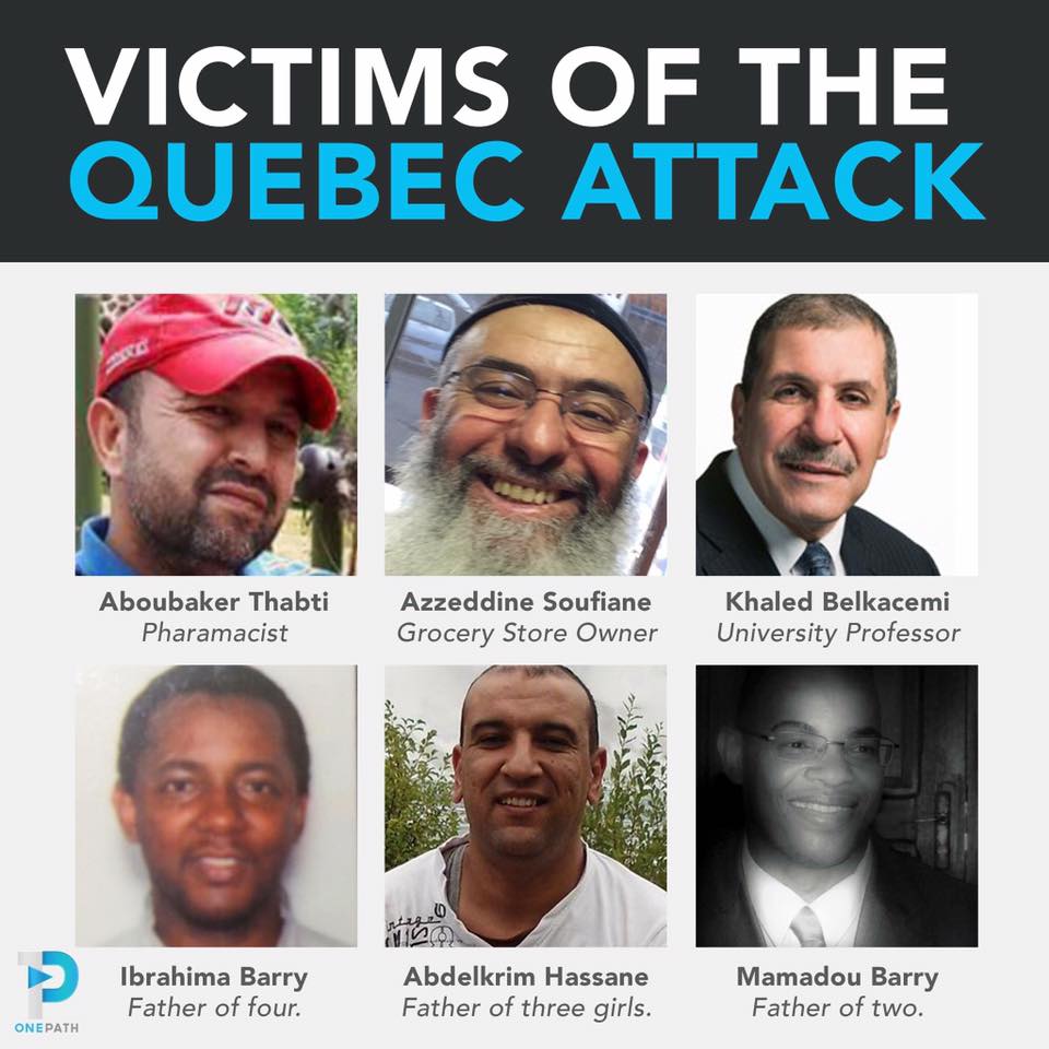 Québec se recueille à la mémoire des victimes de l’attentat (Photos)