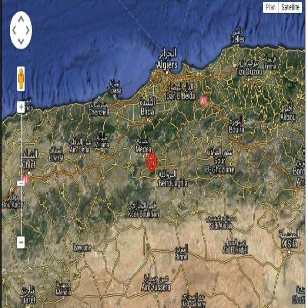 Secousse tellurique de magnitude 3,2 à Médéa