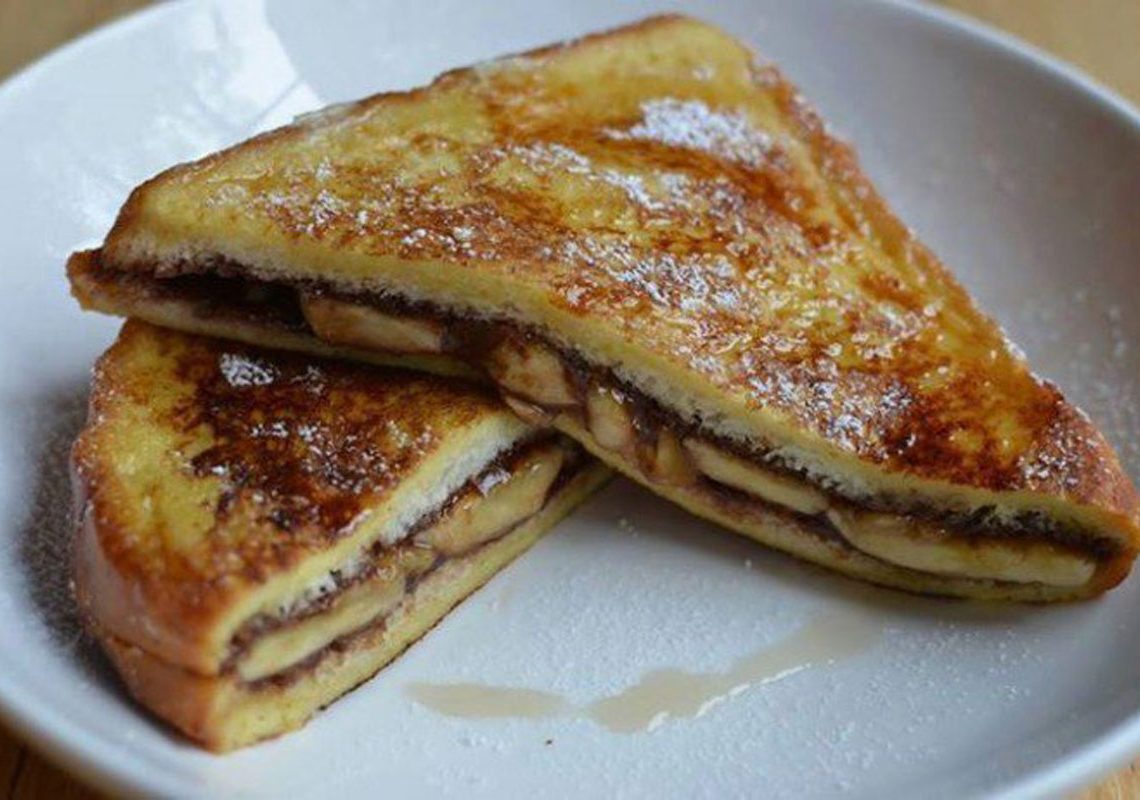 Irrésistible pain perdu au chocolat et à la banane