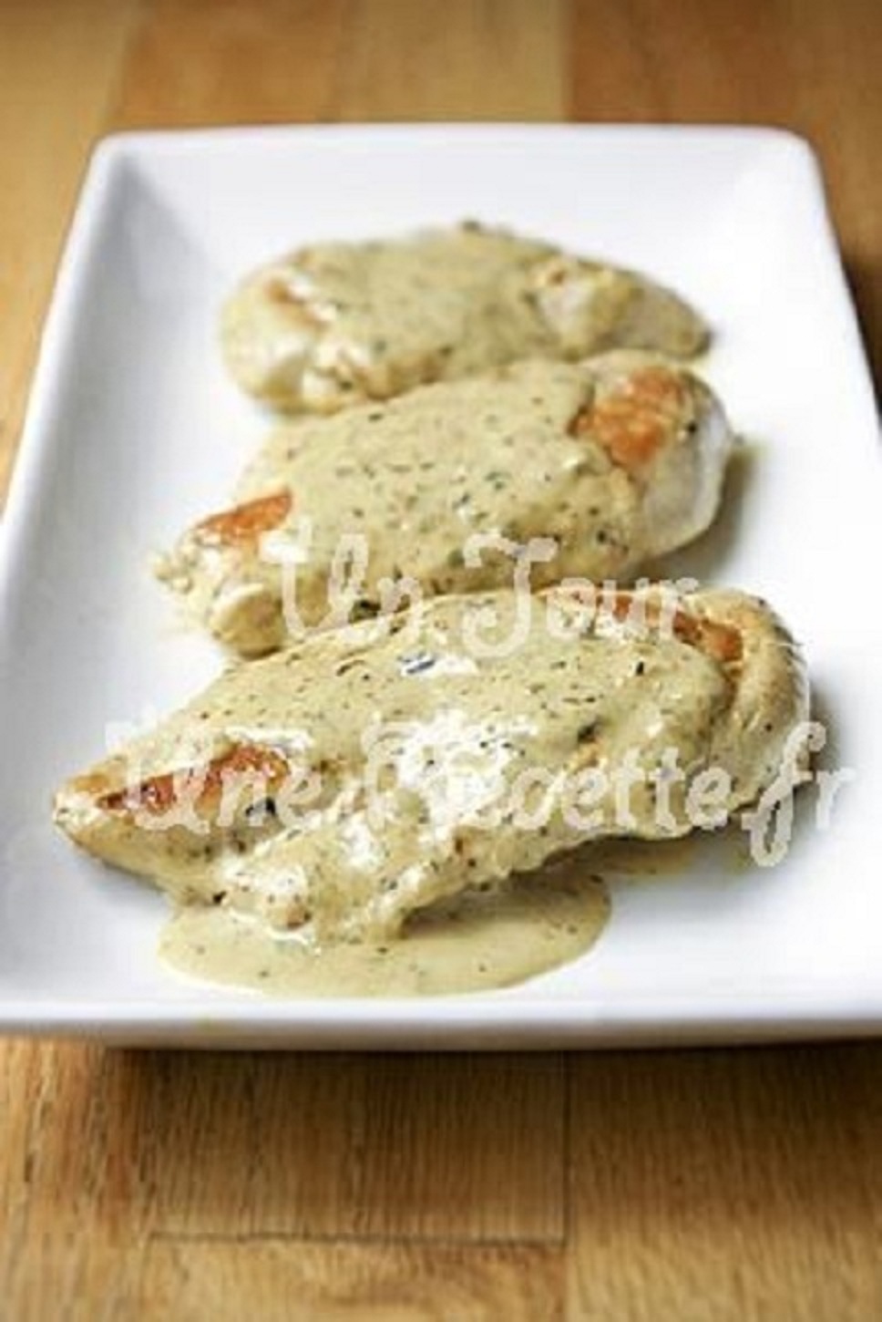 Escalope de poulet à la moutarde