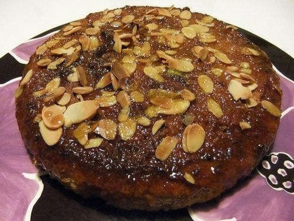 Fougasse au miel et aux amandes