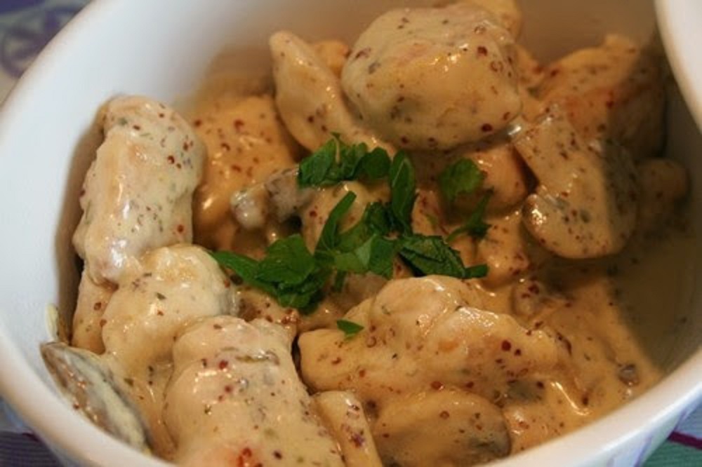 Barquettes au poulet et à la moutarde