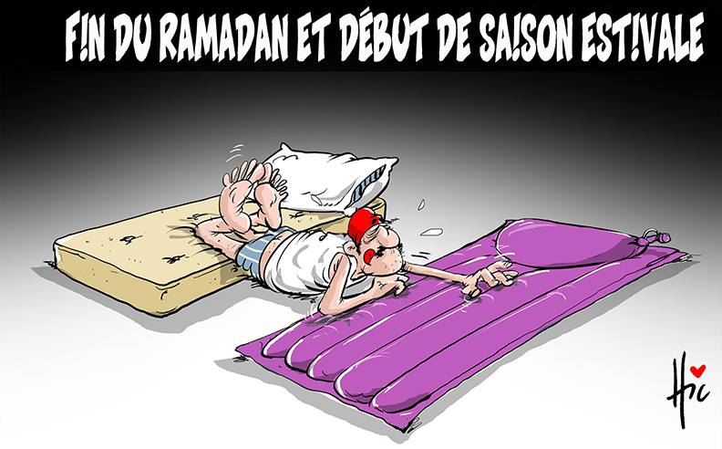 Caricature « Le Hic » : changement de rythme pour les algériens avec la fin du Ramadhan et le début de l&rsquo;été