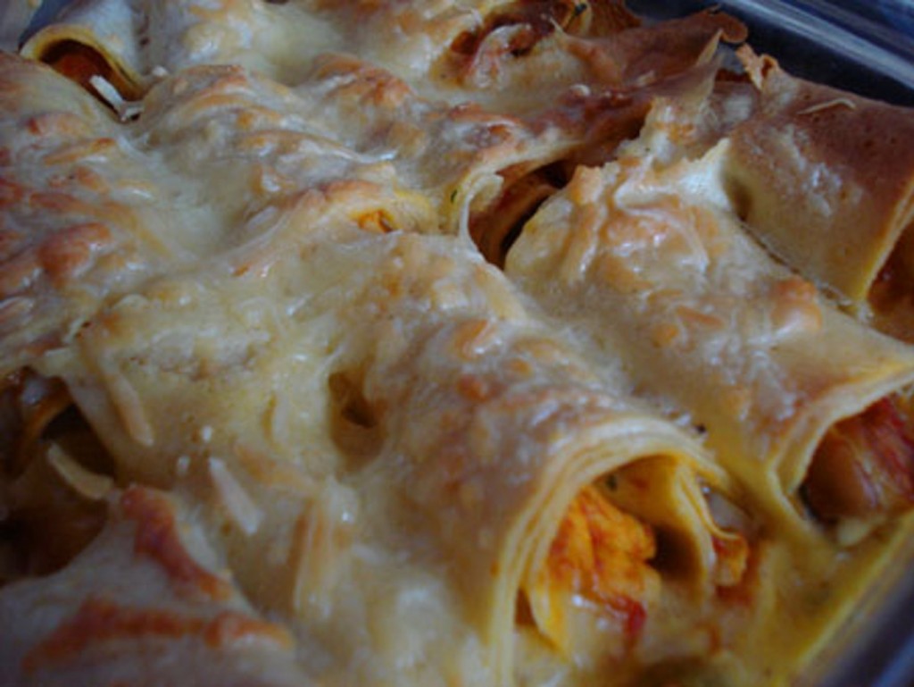 Gratin de crêpes aux merguez