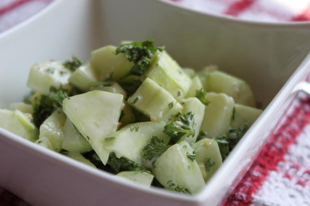 Concombre en persillade