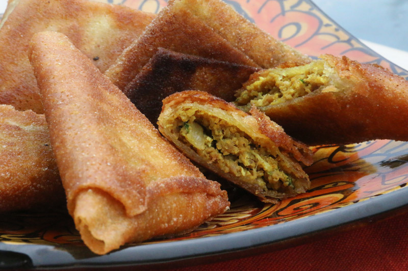 Briouate sucrées à la viande