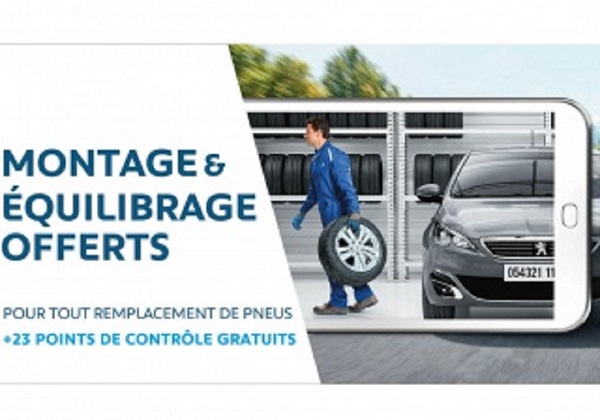 Peugeot Algérie : montage et équilibrage offerts pour tout remplacement de pneus