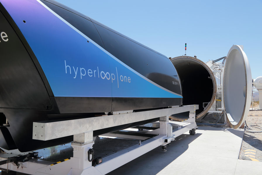 La capsule Hyperloop One en action