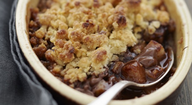 Crumble poire chocolat