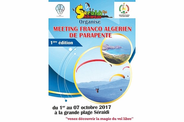 L’événement sera organisé par l’association Seraïdi Adventures: 1er meeting international de parapente à Annaba