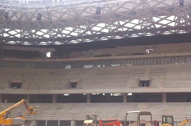 Une tribune s’est affaissée:  Le chantier du stade de Baraki à l’arrêt