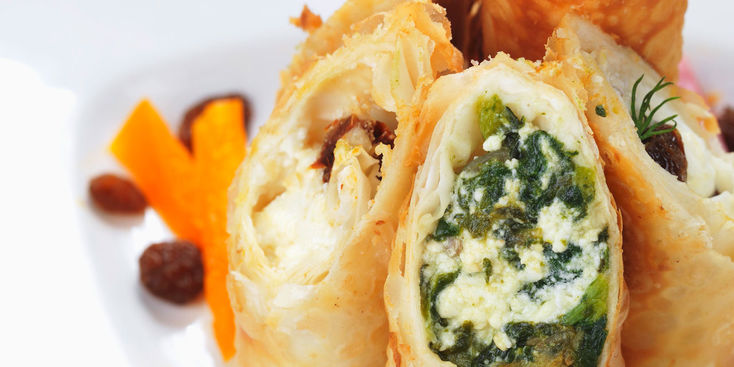 Feuilleté aux épinards et aux œufs