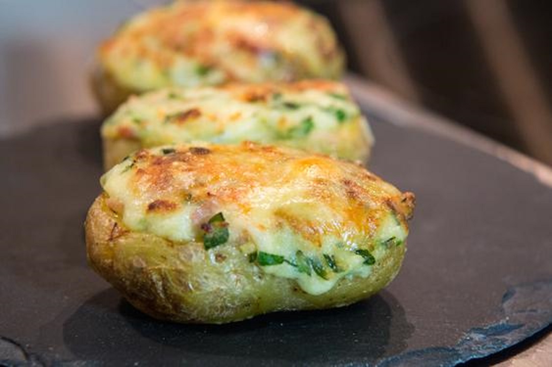 Pommes de terre fourrées aux épinards