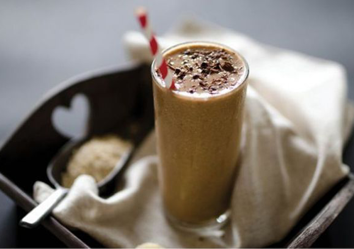 Smoothie au café et aux flocons d’avoins