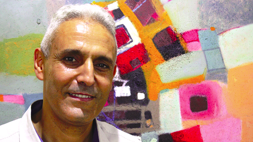 La peinture et les lignes dans le ciel