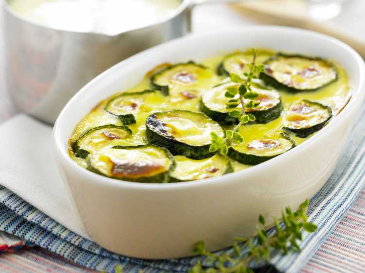Gratin de courgettes aux 2 fromages