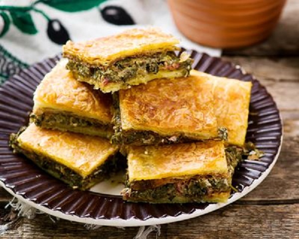 Feuilleté aux épinards et aux œufs