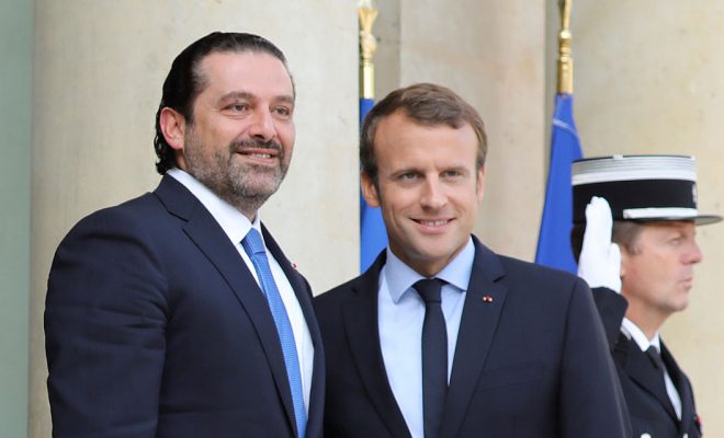 Le premier ministre libanais démissionnaire Saad Hariri reçu par Macron à Elysée