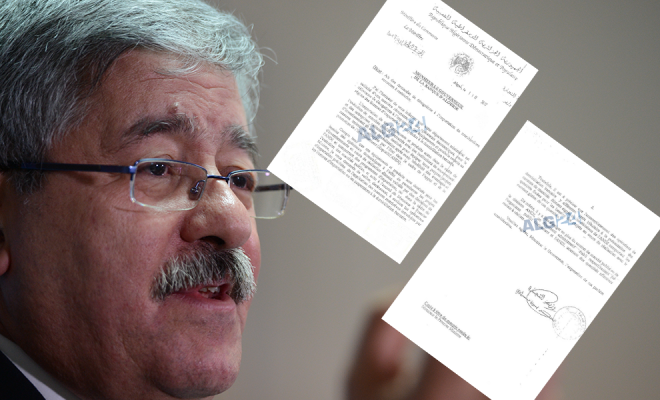 [DOCUMENT] Ouyahia autorise des opérateurs à importer des marchandises soumise à restriction