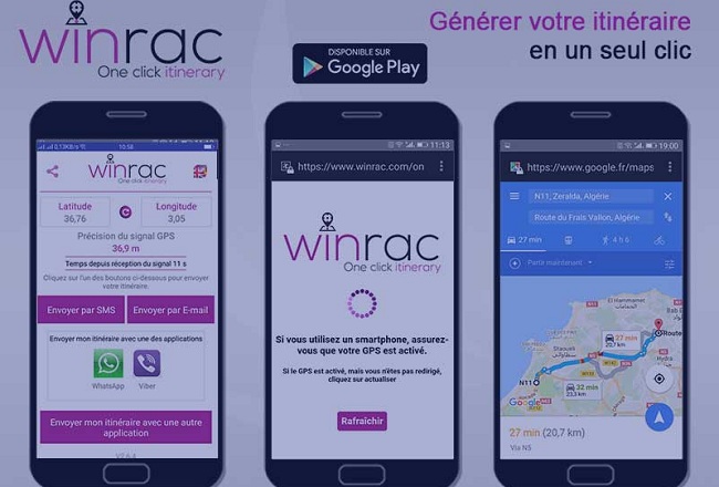 « Winrac »: L&rsquo;application algérienne qui vous mène à l&rsquo;adresse exacte en un seul clic