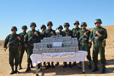 MDN : 6 narcotrafiquants arrêtés et 248 kg de kif traité saisis