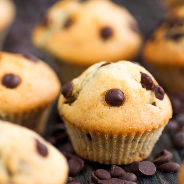 Madeleines aux pommes et pépites de chocolat