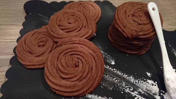 Sablés rosaces au chocolat