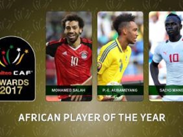 CAF Awards 2017: Mohamed Salah, Aubameyang et Mané finalistes