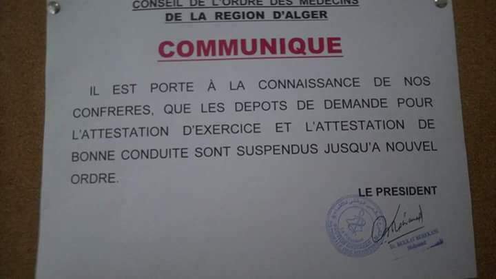 Algérie: les autorités prennent des mesures pour empêcher l’exode des médecins après un décret français